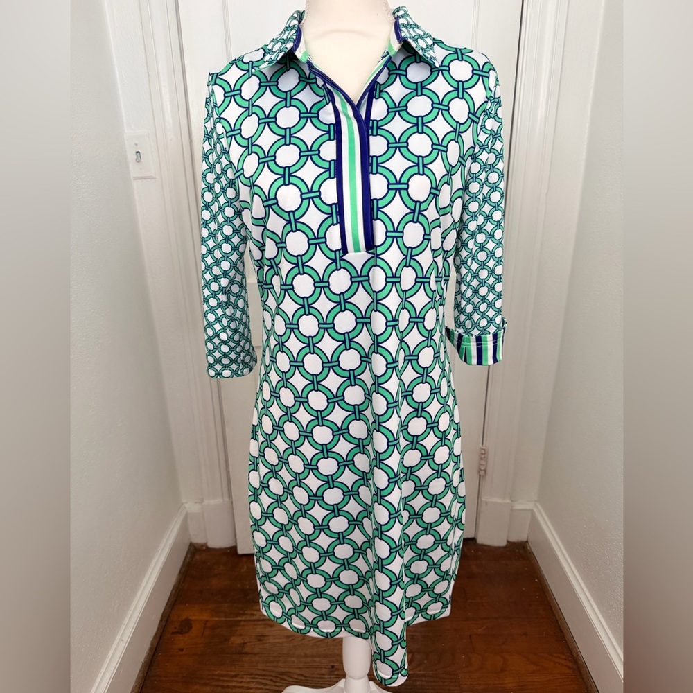 Gretchen Scott everywhere dress is green white women’s M